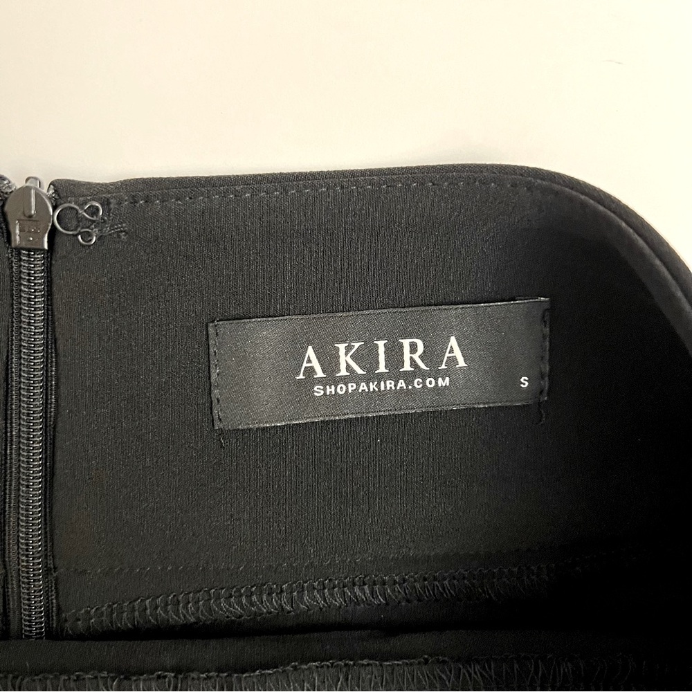 AKIRA Front Wrap Mini Skirt-Black - Picture 8 of 10